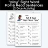 play Sight Word - Roll & Read Sentences (2 Dice Activity)
