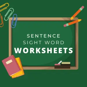 Sight Word Sentence Worksheets