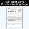 up Sight Word Practice Writing The Word Activity Page