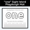 one Sight Word Playdough Mat