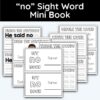 no Sight Word Mini Book