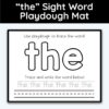 the Sight Word Playdough Mat