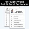 in Sight Word - Roll & Read Sentences (1 Die Activity)