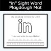 in Sight Word Playdough Mat