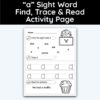 a Sight Word Find, Trace, and Read Activity Page