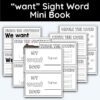 want Sight Word Mini Book