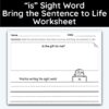 is Sight Word Bring The Sentence To Life Worksheet