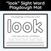 look Sight Word Playdough Mat