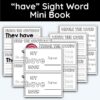 have Sight Word Mini Book