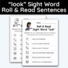 look Sight Word - Roll & Read Sentences (1 Die Activity)