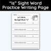 is Sight Word Practice Writing The Word Activity Page