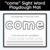 come Sight Word Playdough Mat