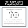 to Sight Word Playdough Mat