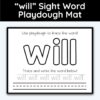 will Sight Word Playdough Mat