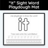 it Sight Word Playdough Mat