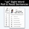 up Sight Word - Roll & Read Sentences (1 Die Activity)