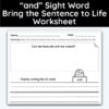 and Sight Word Bring The Sentence To Life Worksheet