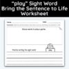 play Sight Word Bring The Sentence To Life Worksheet