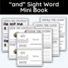 and Sight Word Mini Book