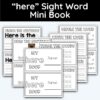 here Sight Word Mini Book