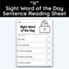 it Sight Word 5 Sentence Word of the Day Reading Practice