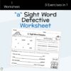 a Sight Word Detective Worksheet