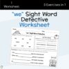 we Sight Word Detective Worksheet