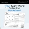 you Sight Word Detective Worksheet