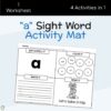 a Sight Word Activity Mat