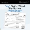 my Sight Word Detective Worksheet