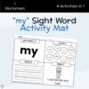 my Sight Word Activity Mat