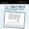 my Sight Word Playdough Mat