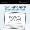 we Sight Word Playdough Mat