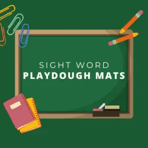 Sight Word Playdough Mats