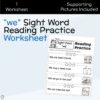 we Sight Word Reading Practice Worksheet