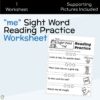 me Sight Word Reading Practice Worksheet