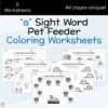 a Sight Word Pet Feeder Coloring Pages