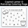 Capital Letter O - Raindrop Coloring Page