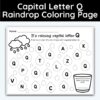 Capital Letter Q - Raindrop Coloring Page