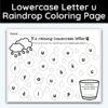 Lowercase Letter u - Raindrop Coloring Page