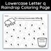 Lowercase Letter q - Raindrop Coloring Page