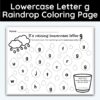 Lowercase Letter g - Raindrop Coloring Page