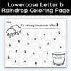 Lowercase Letter b - Raindrop Coloring Page