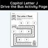 Capital Letter J - Drive The Bus Activity Page