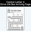 Capital Letter X - Drive The Bus Activity Page