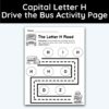 Capital Letter H - Drive The Bus Activity Page