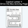 Capital Letter Y - Drive The Bus Activity Page
