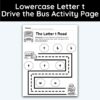 Lowercase Letter t - Drive The Bus Activity Page