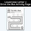 Lowercase Letter v - Drive The Bus Activity Page
