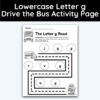 Lowercase Letter g - Drive The Bus Activity Page